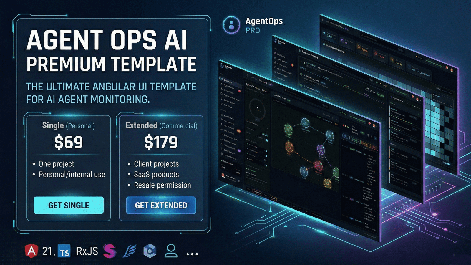 AgentOps AI — Angular Dashboard Template